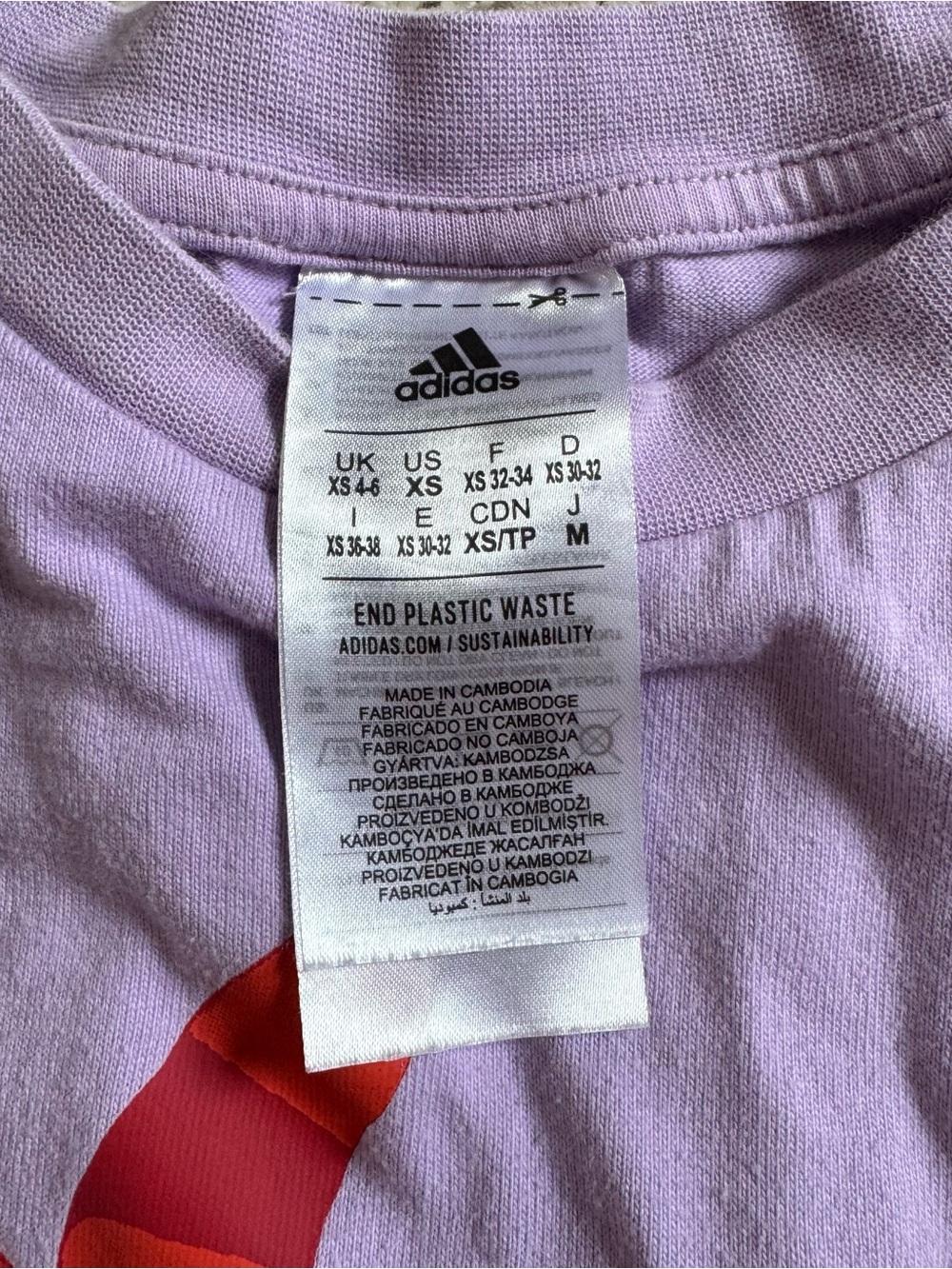 Adidas X Farm Rio Graphic Tee Women’s Short Sleeve Shirt Purple Palm Tree XS - Picture 3 of 8